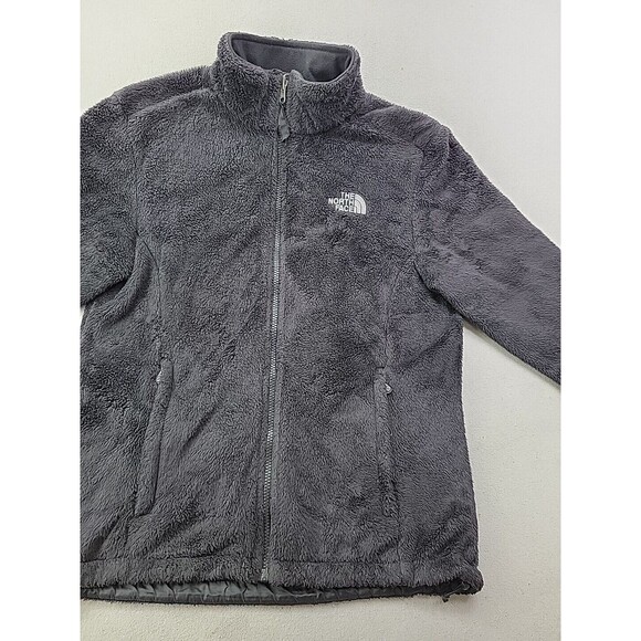 TNF The North Face Sherpa Fluffy Osito Zip Jacket Women's Medium Black Pocket - Picture 3 of 8